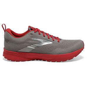 Brooks Revel 5 Mens Road Running Shoes Grey/Silver/Red | USA-ADP641820